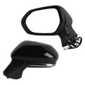Dasbecan Left Driver Side Door Mirror For 2018-2024 Toyota Camry Manual Folding Power Adjustable Glass Turn Signal Light 