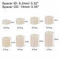 Uxcell Abs Round Spacer Assortment Kit Id 8 2mm Od 14mm For Screws 8 Sizes Plastic Standoff 5mm 8mm 10mm 12mm 15mm 18mm 20mm