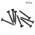 Uxcell 8 X 1 3 8-inch Wood Screws Phillips Flat Head Carbon Steel Self Tapping Black 50pcs