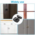 Uxcell Rotate Bolt Latch Zinc Alloy Security Door Lock Gate Latches For Cabinet Furniture Bathroom Window 2 2x1 6 Black 2pcs