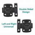 Uxcell Rotate Bolt Latch Zinc Alloy Security Door Lock Gate Latches For Cabinet Furniture Bathroom Window 2 2x1 6 Black 2pcs