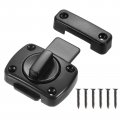 Uxcell Rotate Bolt Latch Zinc Alloy Security Door Lock Gate Latches For Cabinet Furniture Bathroom Window 2 2x1 6 Black 2pcs