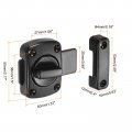 Uxcell Rotate Bolt Latch Zinc Alloy Security Door Lock Gate Latches For Cabinet Furniture Bathroom Window 2 2x1 6 Black 2pcs