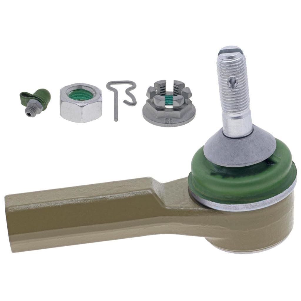 Tie Rod End For 2013-2019 Ford Police Interceptor Sintered Metal With Green Neoprene Dust Boot Threaded Stud Male