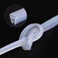 Uxcell Frameless Glass Shower Door Sweep 177 17 For 3 8 10mm U-type Seal Strip