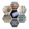 Uxcell Frameless Glass Shower Door Sweep 177 17 For 3 8 10mm U-type Seal Strip