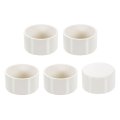 5pcs Pvc Pipe End Cap Fitting 2 5 Furniture Grade Plug Adapter Socket Fittings For Sewer Drain Connections Garden Diy White 