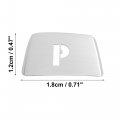 X Autohaux Silver Tone Gear Shift P Button Stickers Knob Lever Parking Cover Replacement For Bmw 1 2 3 4 5 6 7 Series X3 X5 X6