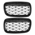 Front Hood Bumper Grille For Bmw X5 X6 E70 No 51137157687 51137157688 2007-2013 Kidney Grill Diamond Star Black 1 Pair