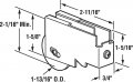 Prime-line Products D 1726 Sliding Door Roller Assembly With 1-13 16-inch Steel Ball Bearing