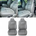 Ecotric Seat Covers Sets Compatible With 2003-2007 Ford F250 F350 Lariat Xl Fx4 Xlt Regular Super Crew Cab Synthetic Leather