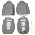 Ecotric Seat Covers Sets Compatible With 2003-2007 Ford F250 F350 Lariat Xl Fx4 Xlt Regular Super Crew Cab Synthetic Leather