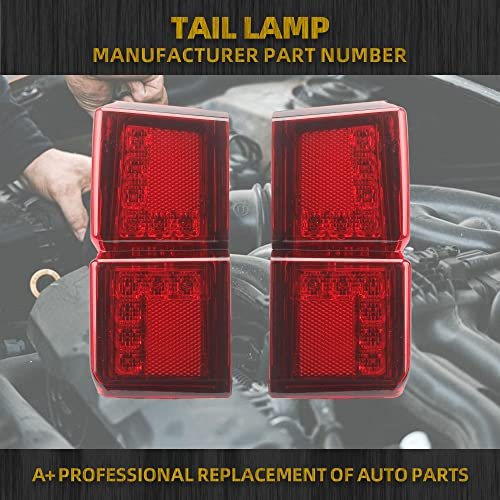Dasbecan Utv Ranger Led Tail Lights For Polaris 1000 Xp Crew 2018 2019 2020 2022 Rear Brake Stop Running Lamps Pair Red