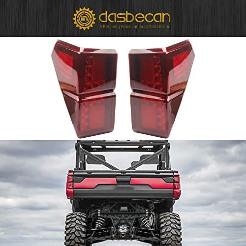 Dasbecan Utv Ranger Led Tail Lights For Polaris 1000 Xp Crew 2018 2019 2020 2022 Rear Brake Stop Running Lamps Pair Red
