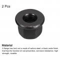 Uxcell M10 Flange Hex Nuts 2pcs Grade 12 9 Carbon Steel Black Oxide Finished For Machinery