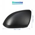 Uxcell 1pc Car Exterior Matte Black Wing Mirror Cover Rearview Cap For Mercedes Vito W447 2014-2020 Left Side