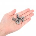 8-32 Serrated Flange Hex Lock Nuts 25pcs 304 Stainless Steel Non-slip Hexagon Nut Full Thread Bright Finish Silver