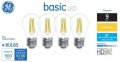 Ge 4 Bulbs Basic Led A15 Dimmable 60 Watt Equivalent 500 Lumens Soft White Ceiling Fan Light Bulb