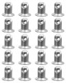 7 16 Inch 500 Grip 20 Pcs Aluminum Flush Allen Head Quarter Turn Fasteners Button Hexagonal Rotating Chrome Plated 
