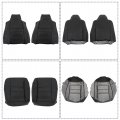 Wflnhb Artificial Leather Front Driver And Passenger Side Bottom Top Lean Back Seat Cover Black Replacement For F250 F350 F450