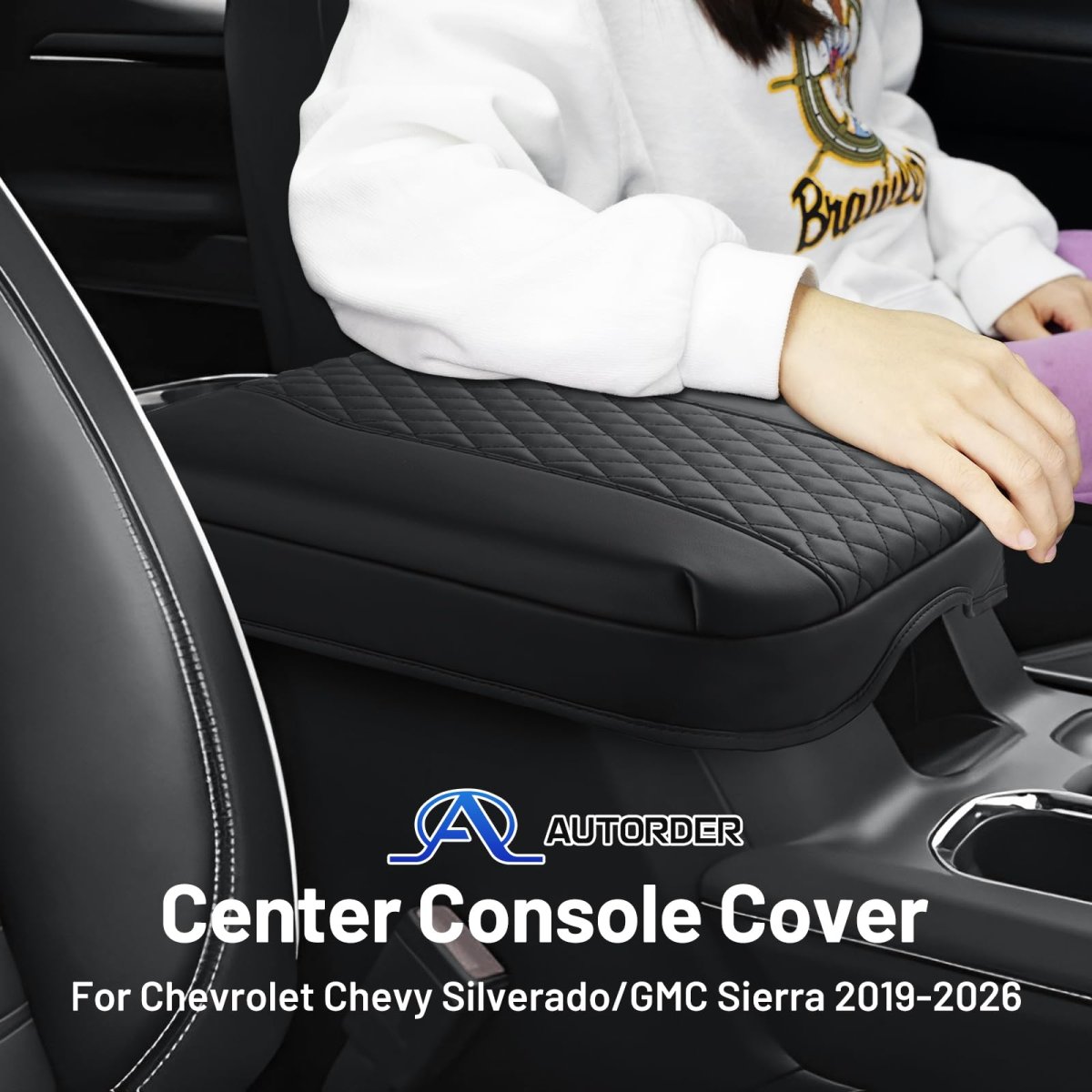 Center Console Armrest Cover For 2019 2026 Chevy Silverado Gmc Sierra And 2021 Tahoe Suburban Yukon Nappa Leather Middle Pad
