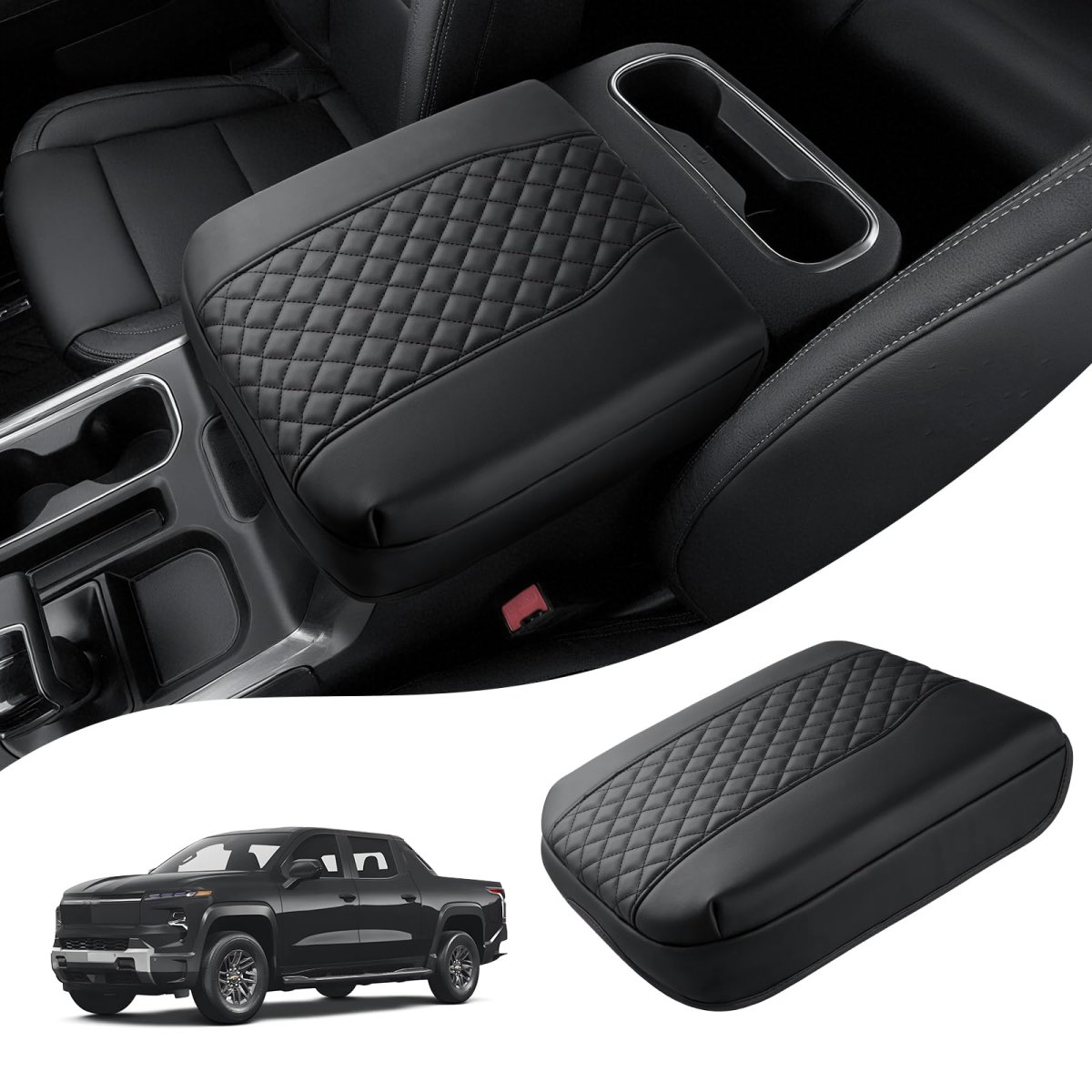 Center Console Armrest Cover For 2019 2026 Chevy Silverado Gmc Sierra And 2021 Tahoe Suburban Yukon Nappa Leather Middle Pad