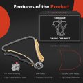 A-premium Engine Timing Chain Kit W Tensioner Fits Dohc 4cyl 1 6l Compatible With Hyundai Kia Vehicles Fits Accent 12-20