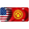 Aluminum License Plate Flag Of Kyrgyzstan Kyrgyz Waves Usa 