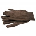 Pair Brown Cotton Jersey Gloves 