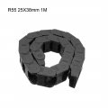 Uxcell Drag Chain Cable Carrier Open Type With End Connectors R55 25x38mm 1 Meter Plastic For Electrical Cnc Router Machines