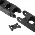 Uxcell Drag Chain Cable Carrier Open Type With End Connectors R55 25x38mm 1 Meter Plastic For Electrical Cnc Router Machines