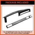 Ecotric Black Dashboard Cover Ac Vent Plate Compatible With 1981-1994 C10 Silverado Gmc Suv Blazer Suburban Jimmy Air