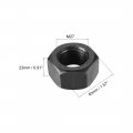Uxcell Hex Nuts M27x3mm Metric Coarse Thread Hexagon Nut Carbon Steel Pack Of 2 Black