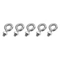 5 Pack Eye Bolts M6 X 12mm 304 Stainless Steel Threadedbolt Silver Eye Hooks With Nut For Hanging Or Securing Cables 