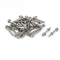 Uxcell M3 X 25mm 304 Stainless Steel Phillips Pan Head Screws Nuts W Washers 30 Sets