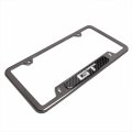 Ipick Image Made For Ford Mustang Gt Real Carbon Fiber Insert Gunmetal Chrome Stainless Steel License Plate Frame