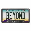 Ipick Image Made For Ford Mustang Gt Real Carbon Fiber Insert Gunmetal Chrome Stainless Steel License Plate Frame