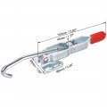 Uxcell 375lbs Capacity Quick Holding Draw Latch Action Pull J Hook Toggle Clamp 2 Pcs