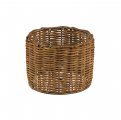 Aspen Creative 503-1 Drum Rattan Clip-on Lamp Shade 5 Top X 5 Bottom 4 Height Natural 