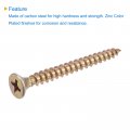 Uxcell M4 X 40mm Wood Screws Phillips Flat Head Carbon Steel Color Zinc Plated Self Tapping 100pcs