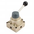Uxcella Manual Pneumatic 3 Positions 4 Ports 1 4bsp Hv-02 Hand Operated Lever Air Valve