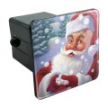 Graphics More Christmas Holiday Santa Catching Snowflakes Tow Trailer Hitch Cover Plug Insert 