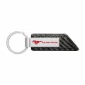 Ipick Image Compatible With Ford Mustang In Red Carbon Fiber Texture Black Pu Leather Strap Key Chain