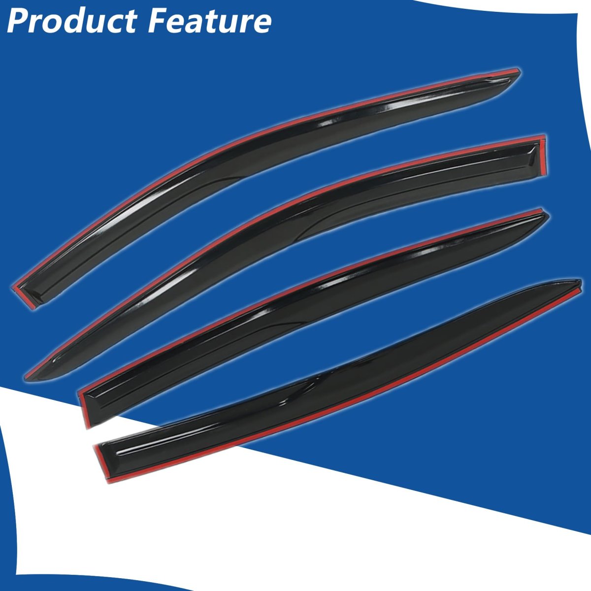 Window Visors Shade Sun Rain Wind Guards 4 Pieces Black Acrylic Replacement For Nissan Altima 2019-2023
