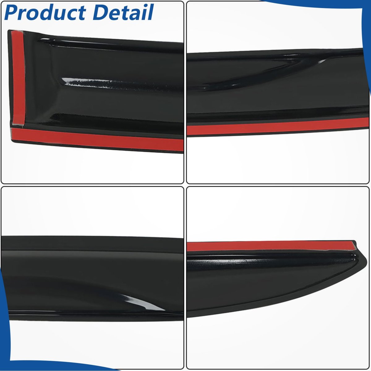 Window Visors Shade Sun Rain Wind Guards 4 Pieces Black Acrylic Replacement For Nissan Altima 2019-2023