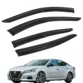 Window Visors Shade Sun Rain Wind Guards 4 Pieces Black Acrylic Replacement For Nissan Altima 2019-2023 