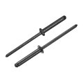 100pcs 1 8 X3 4 Aluminum Blind Rivets Grip And Steel Mandrel Dome Head Long Split For Metal Furniture Automotive Black 