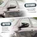 X Autohaux 1 Pair Car Rear View Driver Passenger Side Mirror Cover Cap Overlay Black Carbon Fiber Pattern For Kia Optima K5