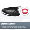 X Autohaux 1 Pair Car Rear View Driver Passenger Side Mirror Cover Cap Overlay Black Carbon Fiber Pattern For Kia Optima K5