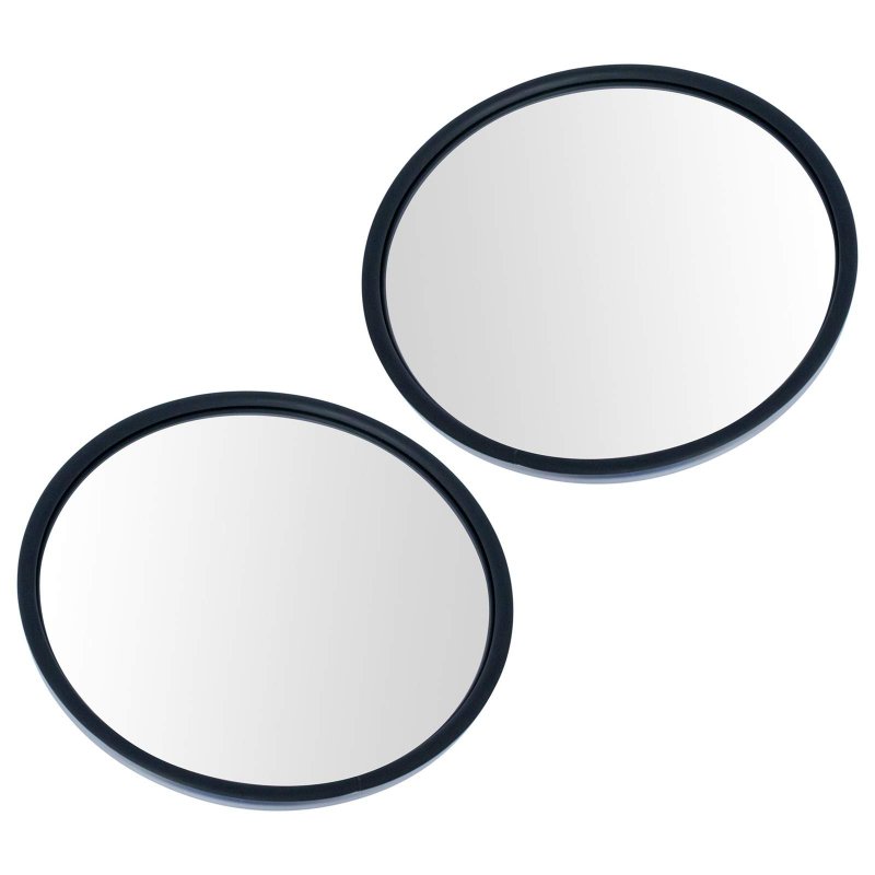 Trq 8 5 Round Convex Mirror Pair Stainless Steel Center Stud W Bracket